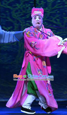 Zhao Jintang Chinese Ping Opera Bully Song Cheng Garment Costumes and Headwear Pingju Opera Treacherous Male Apparels Clown Clothing