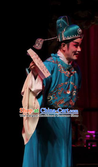 Yan Yan Chinese Sichuan Opera Young Male Apparels Costumes and Headpieces Peking Opera Scholar Garment Childe Li Weide Clothing
