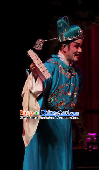 Yan Yan Chinese Sichuan Opera Young Male Apparels Costumes and Headpieces Peking Opera Scholar Garment Childe Li Weide Clothing