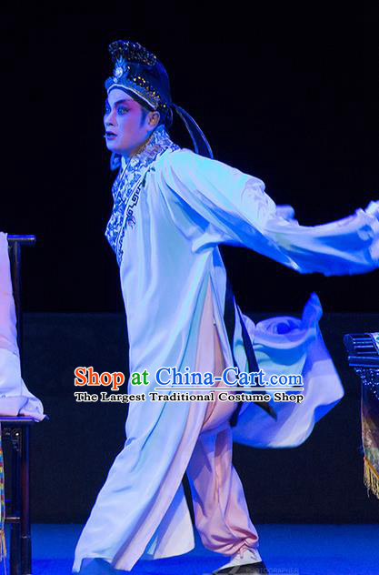 Yan Yan Chinese Sichuan Opera Young Male Li Weide Apparels Costumes and Headpieces Peking Opera Scholar Garment Xiaosheng Clothing