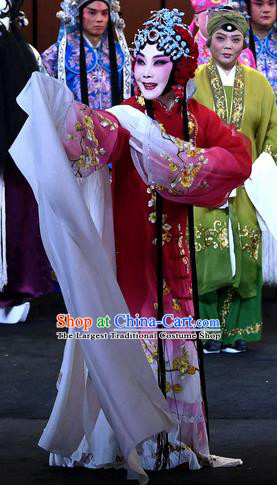 Chinese Ping Opera Hua Tan Apparels Costumes and Headpieces Traditional Pingju Opera Diva Zhao Jintang Dress Garment