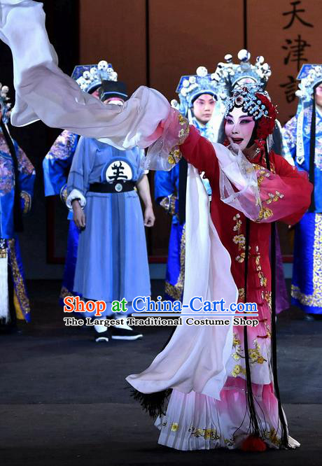 Chinese Ping Opera Hua Tan Apparels Costumes and Headpieces Traditional Pingju Opera Diva Zhao Jintang Dress Garment