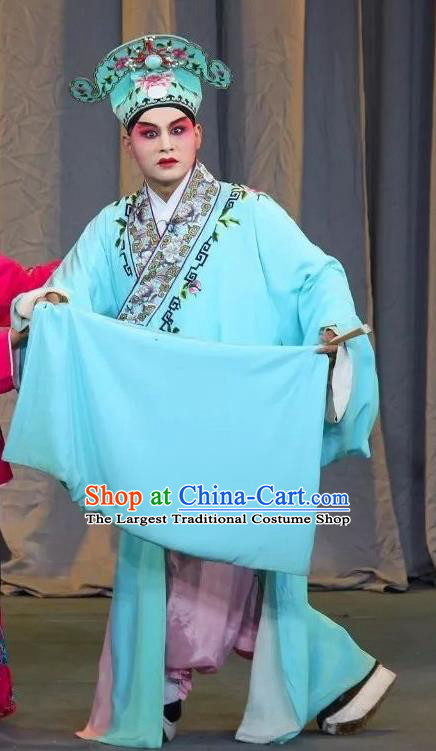 Fen Xiang Ji Chinese Sichuan Opera Young Male Apparels Costumes and Headpieces Peking Opera Xiaosheng Garment Scholar Wang Kui Clothing