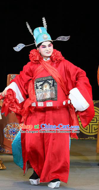 Fen Xiang Ji Chinese Sichuan Opera Number One Scholar Apparels Costumes and Headpieces Peking Opera Xiaosheng Garment Young Male Wang Kui Clothing