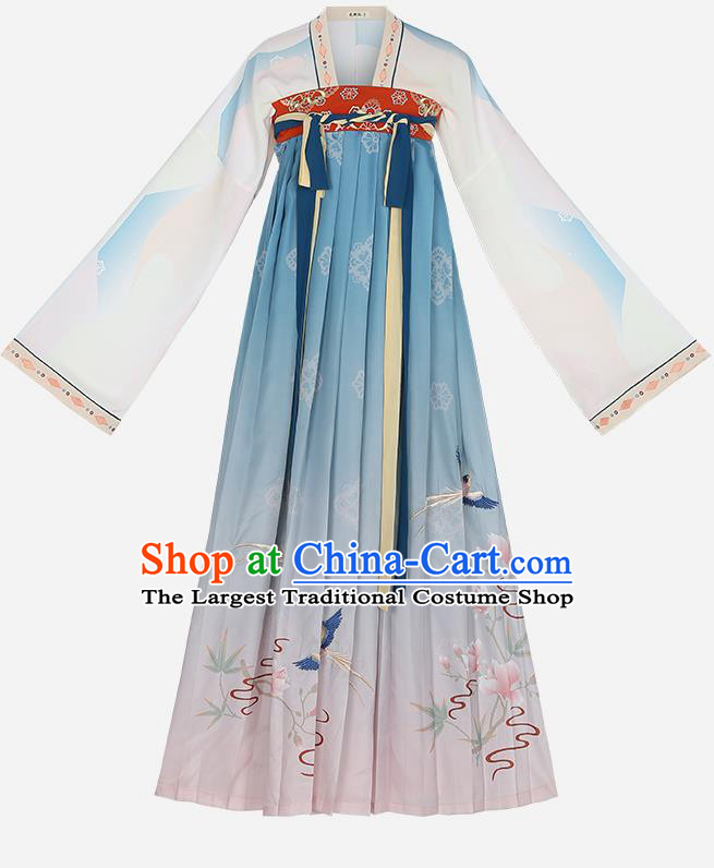 Chinese Ancient Noble Infanta Embroidered Hanfu Dress Traditional Tang Dynasty Royal Princess Historical Costumes Court Lady Garment