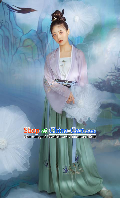 Chinese Ancient Nobility Lady Hanfu Dress Garment Traditional Tang Dynasty Historical Costumes Complete Set for Rich Woman