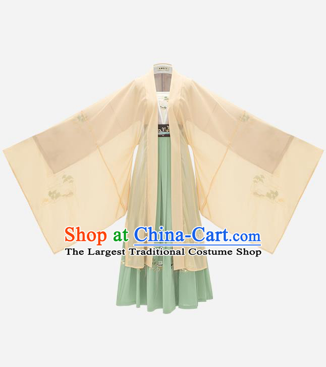 Chinese Ancient Nobility Lady Hanfu Dress Garment Traditional Tang Dynasty Historical Costumes Complete Set for Rich Woman