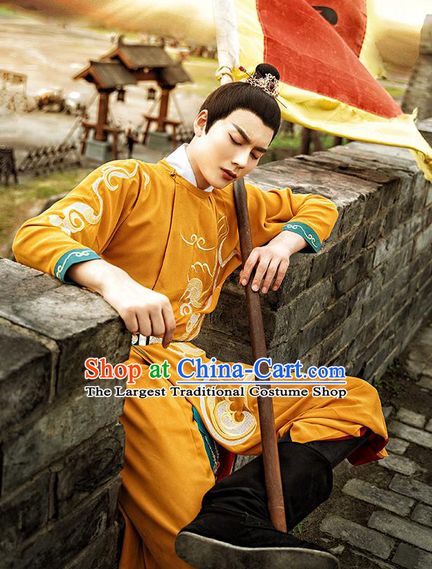 Chinese Ancient Royal Prince Hanfu Garment Traditional Tang Dynasty Swordsman Historical Costumes Complete Set for Young Hero