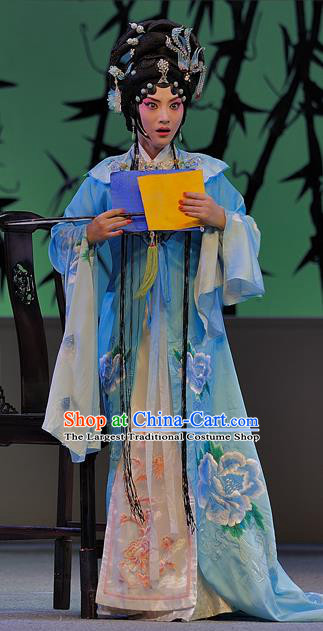 Chinese Sichuan Opera Rich Lady Xue Baochai Garment Costumes and Hair Accessories Traditional Peking Opera Hua Tan Dress Actress Apparels