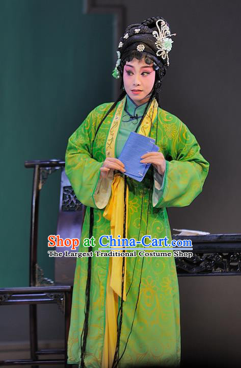 Chinese Sichuan Opera Young Beauty Garment Costumes and Hair Accessories Traditional Peking Opera Xue Baochai Dress Diva Lin Daiyu Apparels