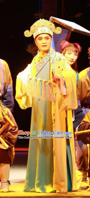 Li Yaxian Chinese Sichuan Opera Xiaosheng Zheng Yuanhe Apparels Costumes and Headpieces Peking Opera Young Male Garment Scholar Clothing