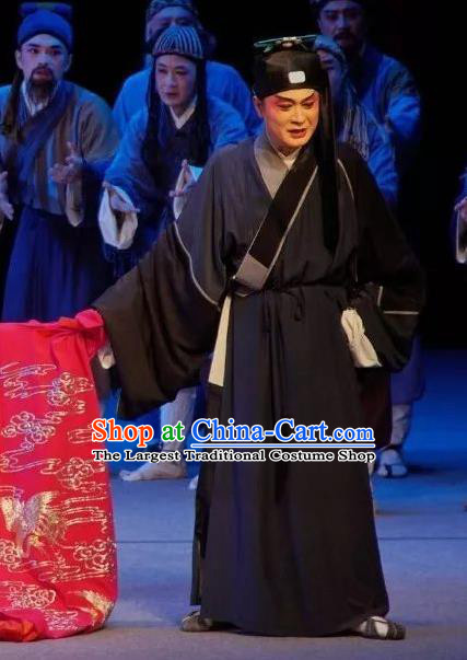 Li Yaxian Chinese Sichuan Opera Poor Scholar Apparels Costumes and Headpieces Peking Opera Xiaosheng Garment Niche Zheng Yuanhe Clothing