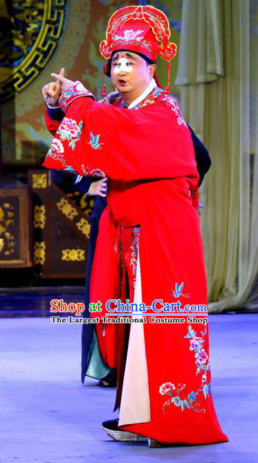 Sheng Si Pai Chinese Sichuan Opera Clown Apparels Costumes and Headpieces Peking Opera Bully Yan Sanlang Garment Childe Clothing