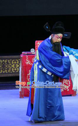 Sheng Si Pai Chinese Sichuan Opera Elderly Male Apparels Costumes and Headpieces Peking Opera Magistrate Huang Boxian Garment Official Clothing