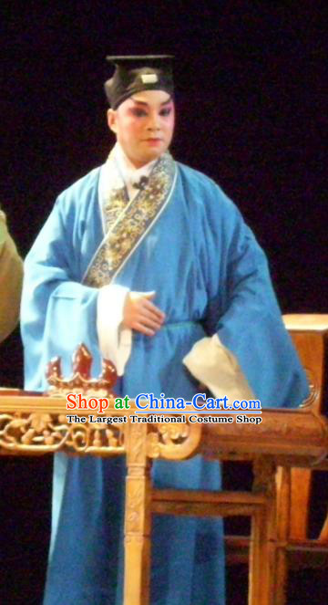 Ma Qian Po Shui Chinese Sichuan Opera Scholar Zhu Maichen Apparels Costumes and Headpieces Peking Opera Young Male Garment Clothing