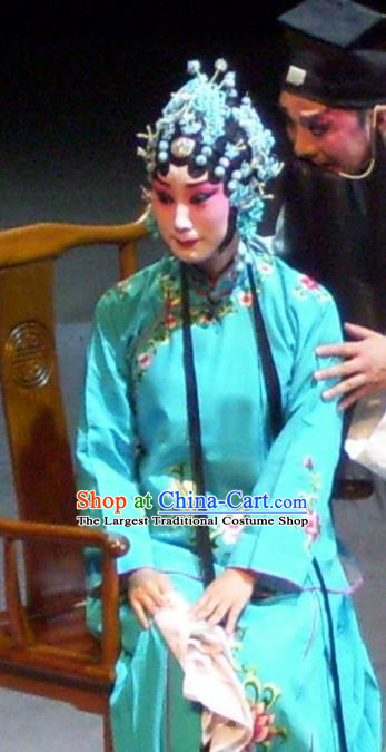 Chinese Sichuan Opera Actress Cui Qiaofeng Garment Costumes and Hair Accessories Ma Qian Po Shui Traditional Peking Opera Diva Dress Hua Tan Apparels