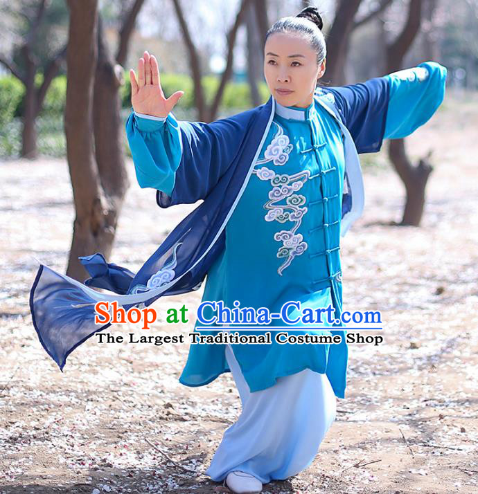 Professional Tai Chi Competition Costume  Clothing Tai Ji Embroidered Outfits Top Grade Martial Arts Training Uniformfor Women