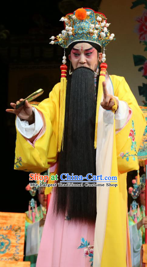 Jiang Xiao Lou Chinese Sichuan Opera Emperor Zhu Houzhao Apparels Costumes and Headpieces Peking Opera Lord Garment Elderly Male Clothing