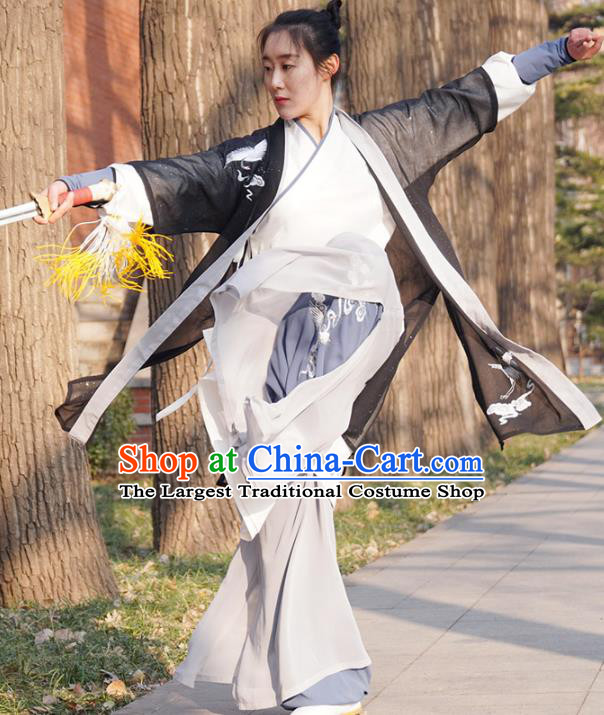 Chinese Traditional Martial Arts Performance Costume Top Grade Tai Ji Training Uniforms Professional Tai Chi Competition Embroidered Outfits