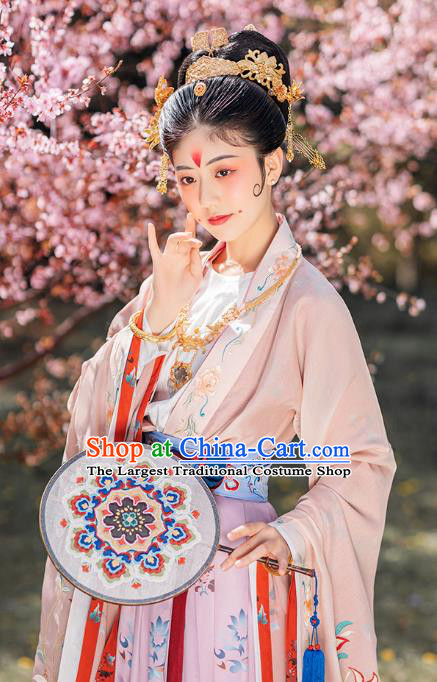 Chinese Ancient Royal Princess Hanfu Dress Traditional Northern and Southern Dynasties Court Lady Historical Costumes Imperial Consort Garment Complete Set