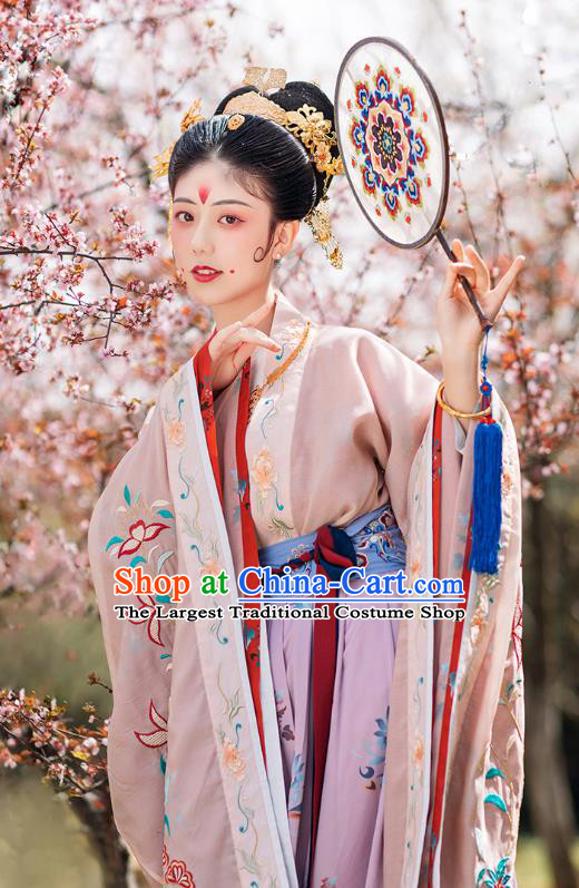 Chinese Ancient Royal Princess Hanfu Dress Traditional Northern and Southern Dynasties Court Lady Historical Costumes Imperial Consort Garment Complete Set