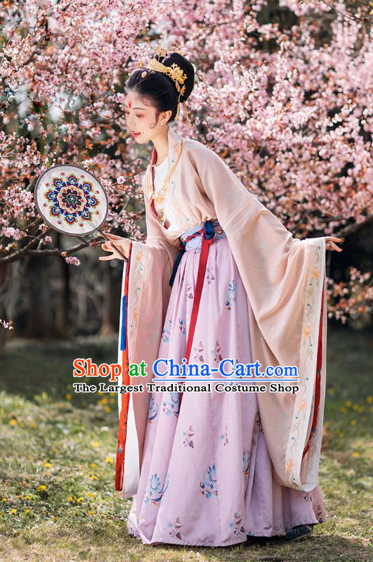 Chinese Ancient Royal Princess Hanfu Dress Traditional Northern and Southern Dynasties Court Lady Historical Costumes Imperial Consort Garment Complete Set