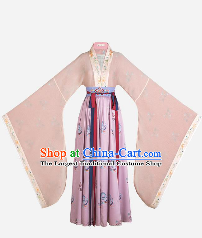 Chinese Ancient Royal Princess Hanfu Dress Traditional Northern and Southern Dynasties Court Lady Historical Costumes Imperial Consort Garment Complete Set