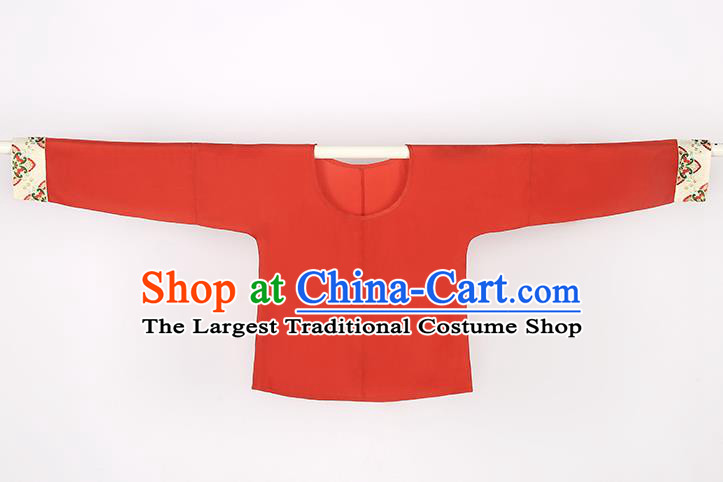 Chinese Ancient Tang Dynasty Young Lady Red Hanfu Dress Traditional Garment Nobility Female Historical Costumes for Women