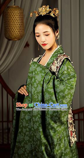 Chinese Ancient Song Dynasty Imperial Consort Hanfu Dress Traditional Garment Court Woman Historical Costumes Complete Set