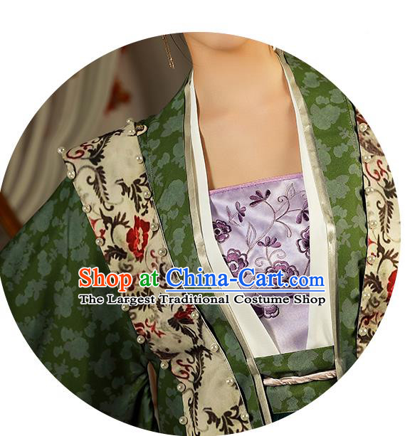Chinese Ancient Song Dynasty Imperial Consort Hanfu Dress Traditional Garment Court Woman Historical Costumes Complete Set