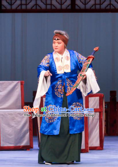 Chinese Ping Opera Rich Dame Apparels Costumes and Headpieces Shao Gu Ji Traditional Pingju Opera Laodan Dress Elderly Female Garment