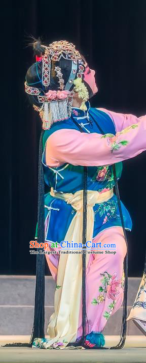 Chinese Sichuan Opera Xiaodan Garment Zhuo Wenjun Costumes and Hair Accessories Traditional Peking Opera Young Lady Dress Maidservant Apparels