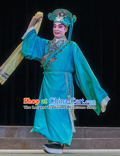 Zhuo Wenjun Chinese Sichuan Opera Niche Apparels Costumes and Headpieces Peking Opera Young Male Garment Scholar Sima Xiangru Clothing