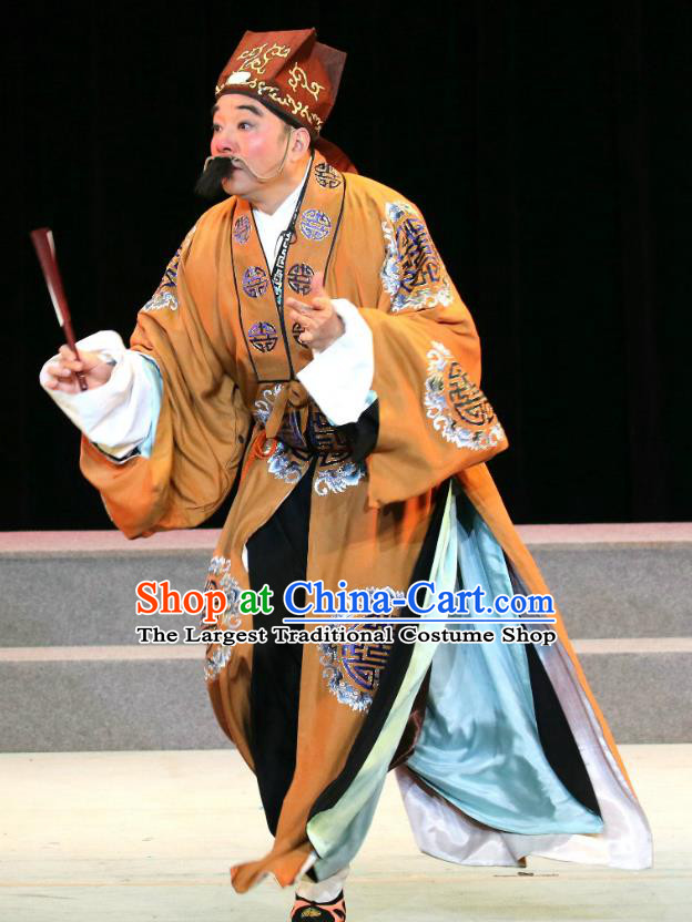 Zhuo Wenjun Chinese Sichuan Opera Minister Zhuo Wangsun Apparels Costumes and Headpieces Peking Opera Official Garment Laosheng Clothing
