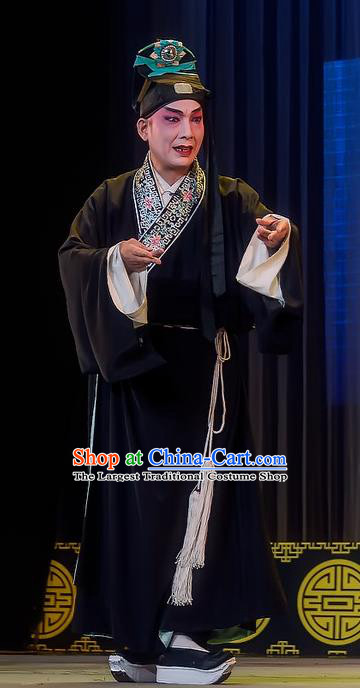 Da Hong Tai Chinese Sichuan Opera Distress Male Jin Dayong Apparels Costumes and Headpieces Peking Opera Xiaosheng Garment Clothing