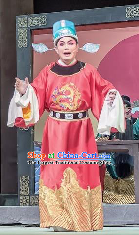 Bao En Ji Chinese Sichuan Opera Xiaosheng Apparels Costumes and Headpieces Peking Opera Young Male Garment Official Feng Ji Clothing