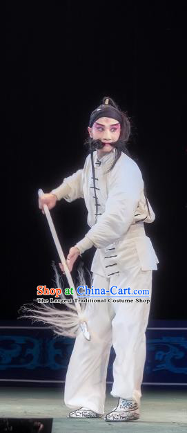 Shuang Ba Lang Chinese Sichuan Opera Young Man Apparels Costumes and Headpieces Peking Opera Martial Male Garment Wusheng Clothing
