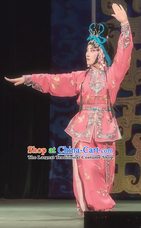 Chinese Sichuan Opera Village Girl Garment Zhuo Wenjun Costumes and Hair Accessories Shuang Ba Lang Traditional Peking Opera Hua Tan Dress Diva Du Yue E Apparels