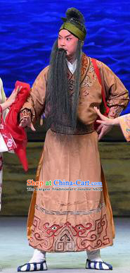 Ma Zu Chinese Peking Opera Elderly Male Garment Costumes and Headwear Beijing Opera Laosheng Apparels Clothing