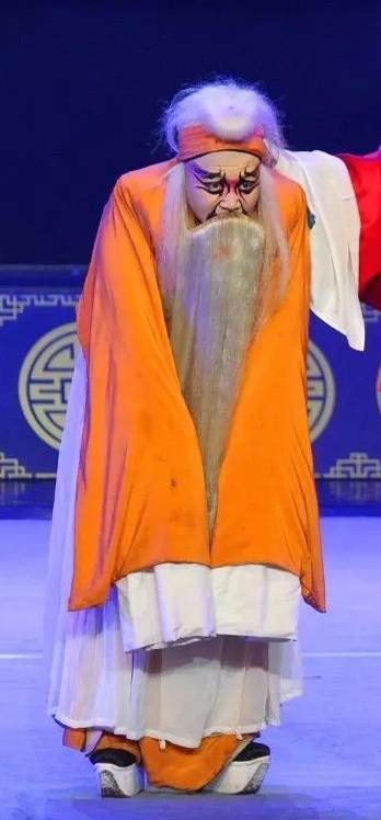 Shuang Tian Guan Chinese Sichuan Opera Old Man Apparels Costumes and Headpieces Peking Opera Laosheng Garment Clothing