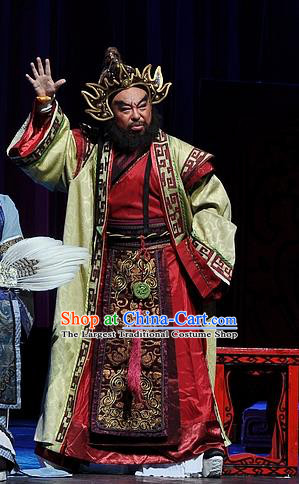 Xi Zhao Qi Shan Chinese Sichuan Opera Lord Apparels Costumes and Headpieces Peking Opera General Wei Yan Garment Clothing