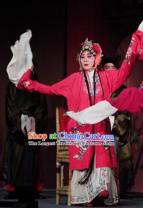 Chinese Sichuan Opera Young Female Garment Costumes and Hair Accessories Yu He Qiao Traditional Peking Opera Hua Tan Dress Diva Ke Baozhu Apparels