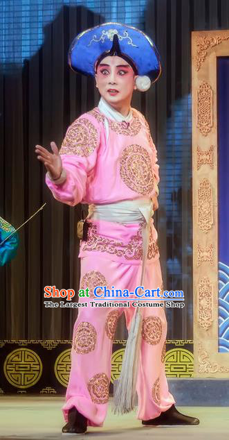 Da Hong Tai Chinese Sichuan Opera Swordsman Apparels Costumes and Headpieces Peking Opera Martial Male Garment Takefu Jin Dayong Clothing