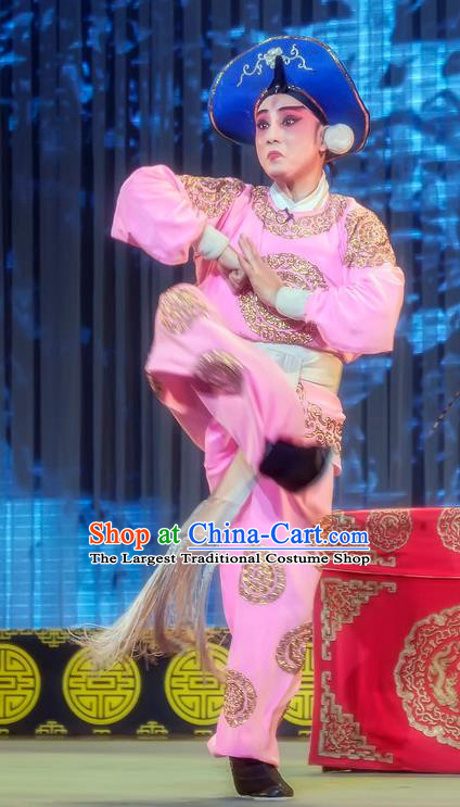 Da Hong Tai Chinese Sichuan Opera Swordsman Apparels Costumes and Headpieces Peking Opera Martial Male Garment Takefu Jin Dayong Clothing