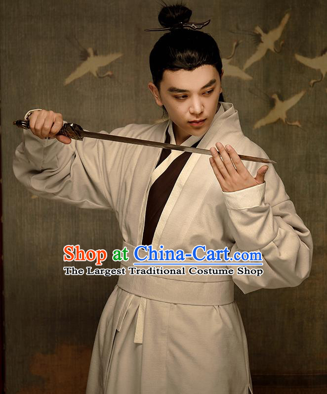 Chinese Traditional Song Dynasty Swordsman Hanfu Clothing Ancient Drama Kawaler Garment Civilian Male Historical Costumes