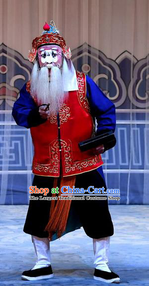 Mrs Anguo Chinese Peking Opera Laosheng Garment Costumes and Headwear Beijing Opera Old Soldier Apparels Clothing