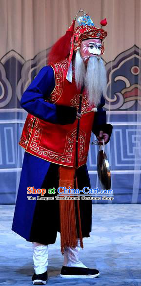 Mrs Anguo Chinese Peking Opera Laosheng Garment Costumes and Headwear Beijing Opera Old Soldier Apparels Clothing