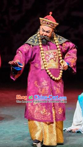 Scholar of Ba Shan Chinese Sichuan Opera Elderly Male Apparels Costumes and Headpieces Peking Opera Garment Minister Heng Bao Clothing