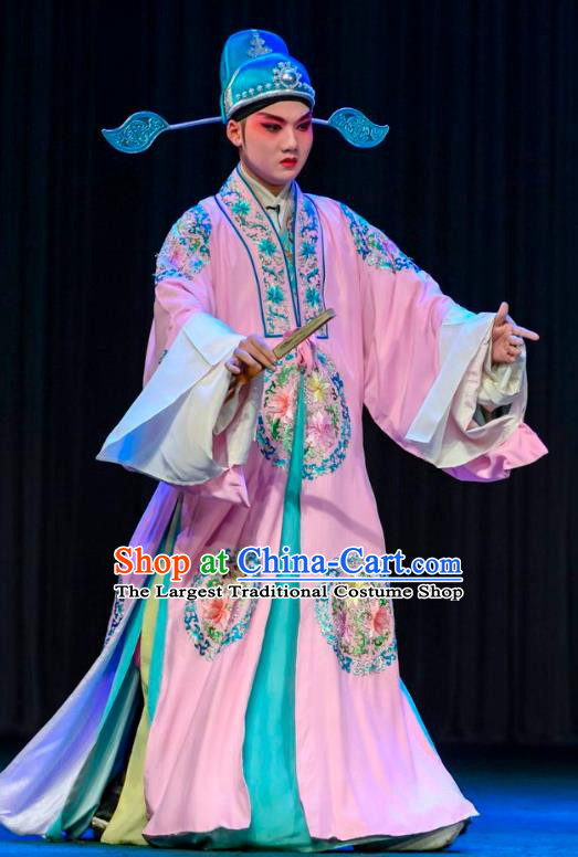 Gui Zhou Chinese Sichuan Opera Niche Shi Huanyu Apparels Costumes and Headpieces Peking Opera Scholar Garment Young Male Clothing