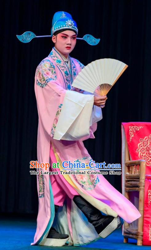 Gui Zhou Chinese Sichuan Opera Niche Shi Huanyu Apparels Costumes and Headpieces Peking Opera Scholar Garment Young Male Clothing